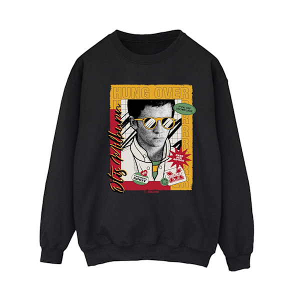 Netflix Dam/Kvinnor Sex Education Otis Bakfull Collage Sweatshirt Black L