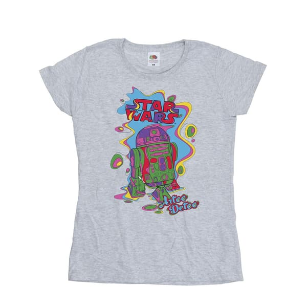 Star Wars Dam/Dam R2D2 Pop Art Bomulls T-shirt M Marinblå Navy Blue M
