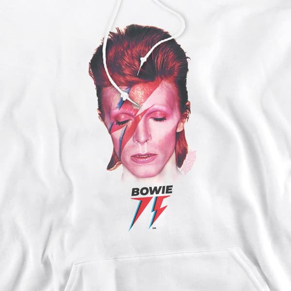 David Bowie Herr Aladdin Sane ´75 Hoodie M Vit White M
