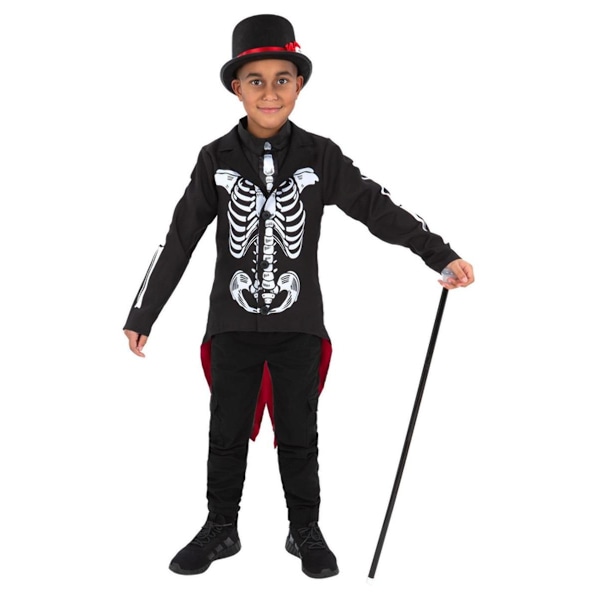 Smiffys Pojk Senor Skelett Dödens Dag Kostymset 10-12 År Black 10-12 Years