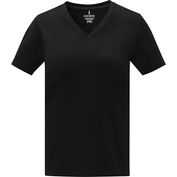 Elevate Dam/Kvinnor Somoto V-ringad T-shirt S Solid Black Solid Black S