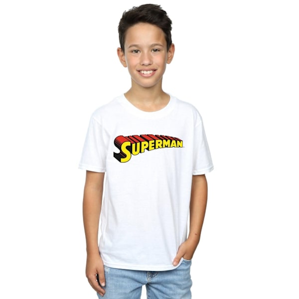 DC Comics Boys Superman Telescopic Loco T-Shirt 5-6 år Vit White 5-6 Years