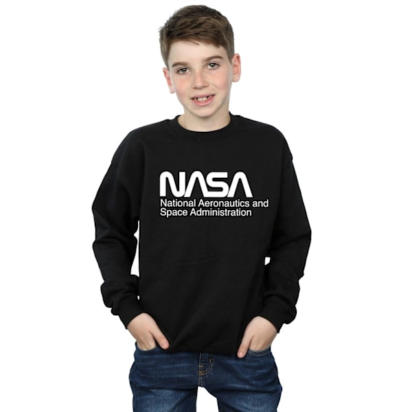 NASA Boys Logo One Tone Sweatshirt 9-11 år Svart Black 9-11 Years