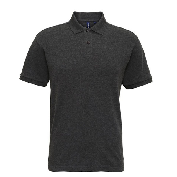 Asquith & Fox Herr Super Smooth Knit Polo Shirt L Black Heather Black Heather L