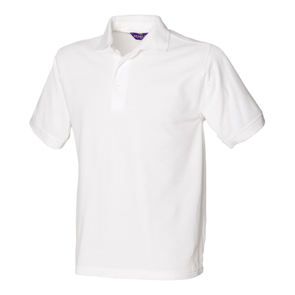 Henbury Herr Polycotton Heavy Polo Shirt XXL Vit White XXL