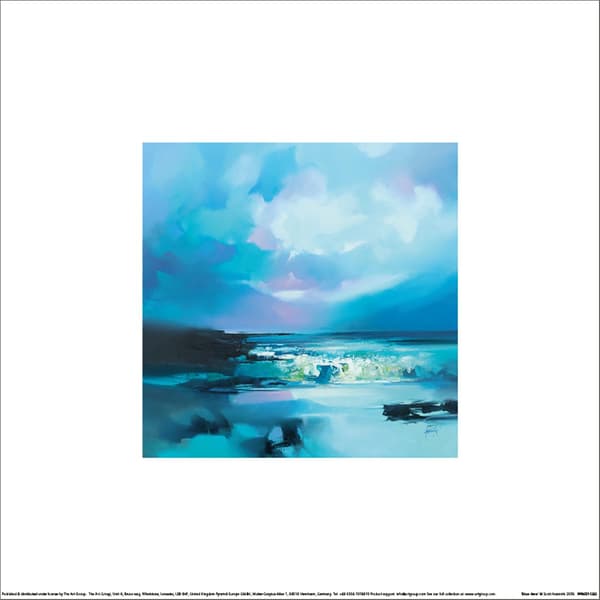 Scott Naismith Awe Konst Papperstryck 60cm x 60cm Blå Blue 60cm x 60cm