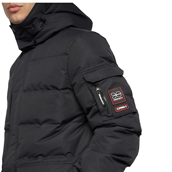 Crosshatch Herr Milwaka Lång Vadderad Jacka L Svart Black L