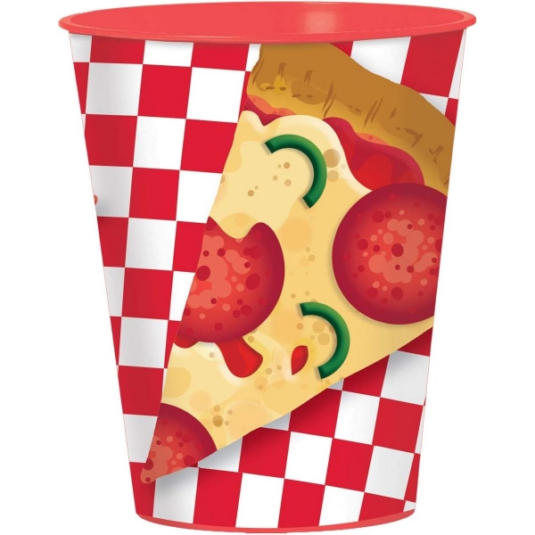 Amscan Plast Pizza Party Cup En Storlek Röd/Vit/Brun Red/White/Brown One Size