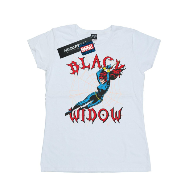 Marvel Womens/Ladies Black Widow Web Bomull T-shirt M Vit White M