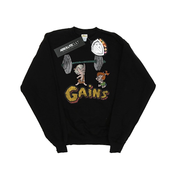 The Flintstones Boys Bam Bam Gains Distressed Sweatshirt 5-6 år Black 5-6 Years