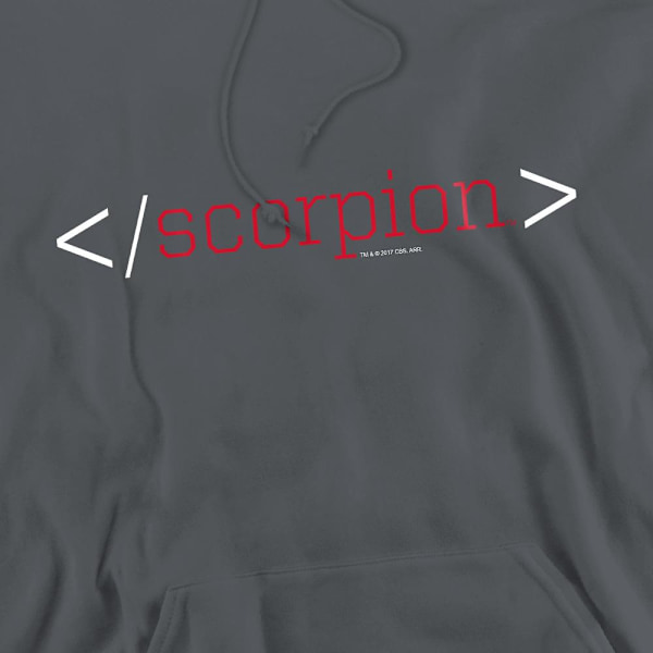 Scorpion Herr Logo Hoodie M Gråmelerad Charcoal M