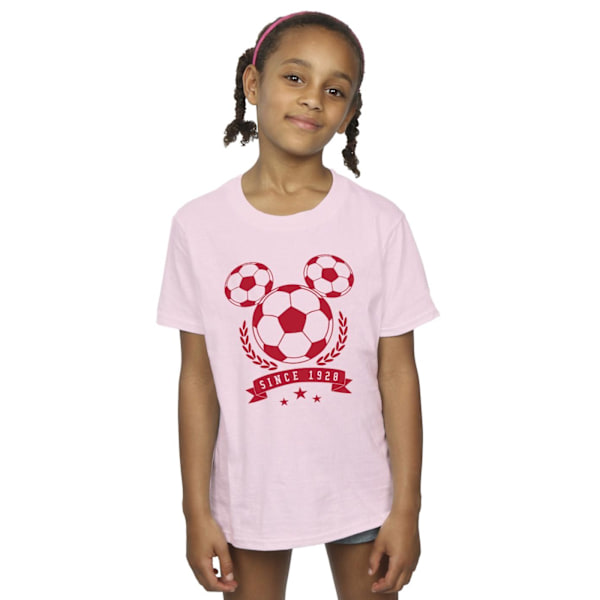Disney Girls Mickey Football Head Bomull T-shirt 9-11 år Bab Baby Pink 9-11 Years