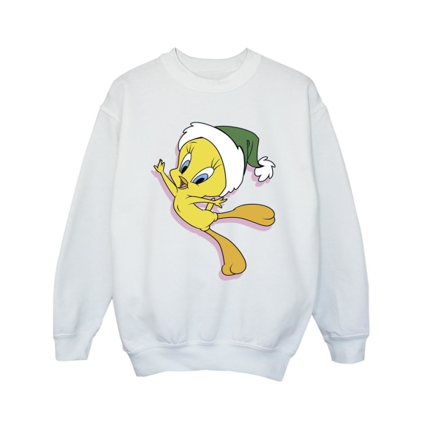 Looney Tunes Girls Tweety Christmas Hat Sweatshirt 12-13 år White 12-13 Years