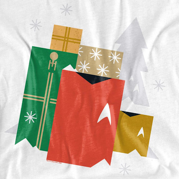 Star Trek: The Original Series Unisex Vuxen Present Jul T-shirt White L