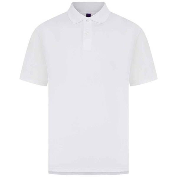 Henbury Herr Pique Polotröja 3XL Vit White 3XL