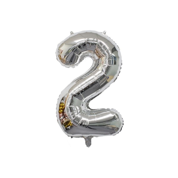 Realmax 2 Nummer Ballong En Storlek Silver Silver One Size