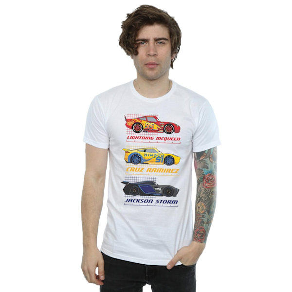 Cars Herr Racer Profil Bomull T-shirt M Vit White M