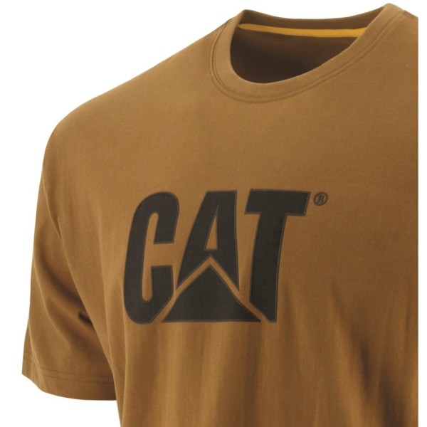 Caterpillar Mänsvarumärke logotyp T-shirt L brons Bronze L