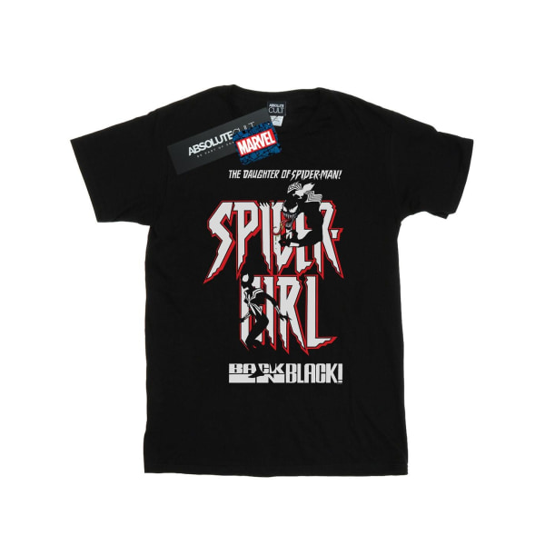 Marvel Girls Spider-Girl Back In Black Bomull T-shirt 5-6 år Black 5-6 Years