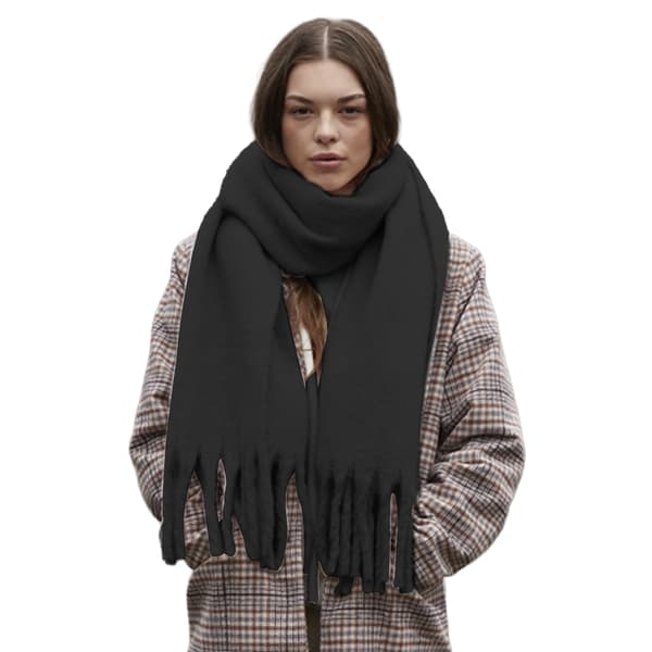 Beechfield Fluffy Scarf One Size Svart Black One Size
