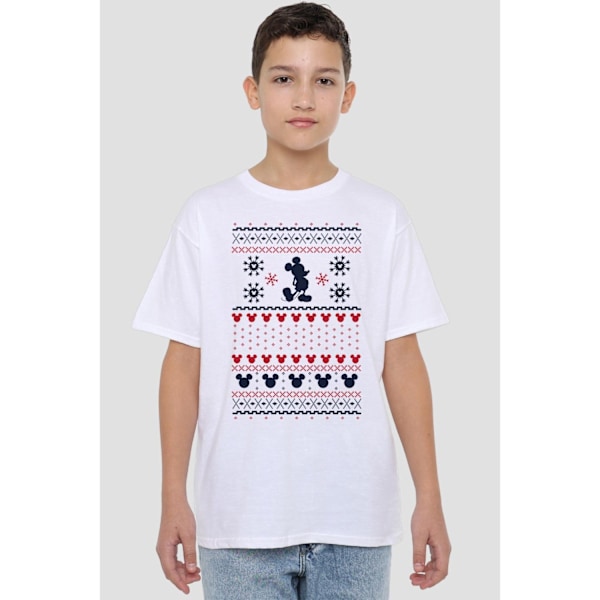 Disney Barn/Barn Mickey Mouse Jultröja T-shirt 5- White 5-6 Years