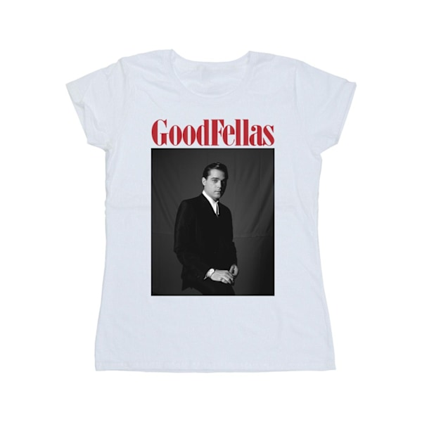 Goodfellas Dam/Dam Svart Och Vit Karaktär Bomull T-shirt White L