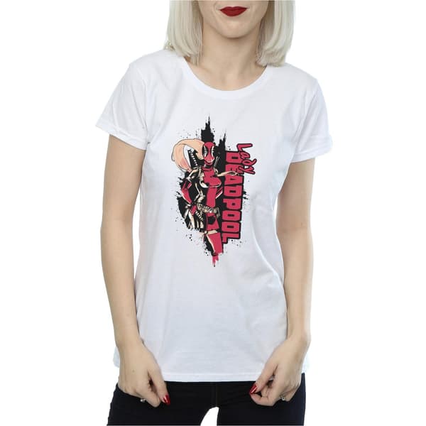 Marvel Dam/Dam Deadpool Lady Deadpool T-shirt i bomull M Vit White M