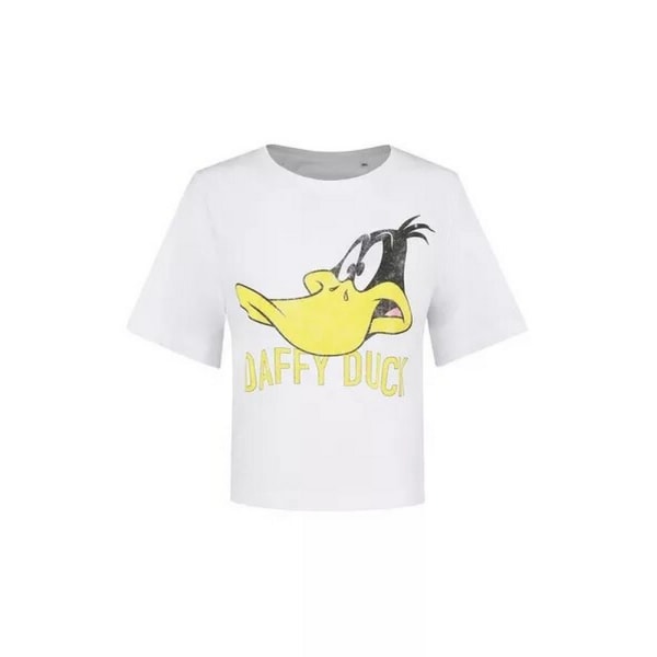 Looney Tunes Dam/Dam Daffy Duck Boxy Crop Top L Vit/Gul White/Yellow/Black L