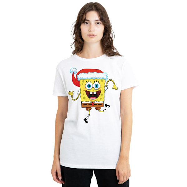SvampBob Fyrkant Unisex Vuxen Tomteluva Jul T-shirt White XXL