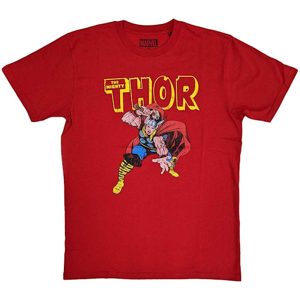 Thor Unisex Vuxen Hammare Distressed T-Shirt M Röd Red M