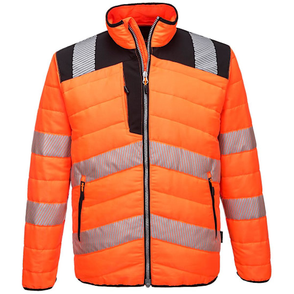 Portwest Herr PW3 Hi-Vis Säkerhets Vadderad Jacka XL Orange/Svart Orange/Black XL