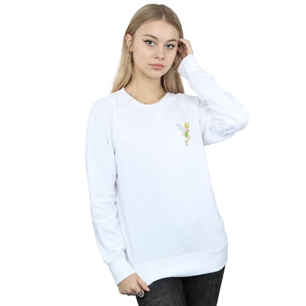 Disney Dam/Kvinnor Tinkerbell Bröst Sweatshirt L Vit White L