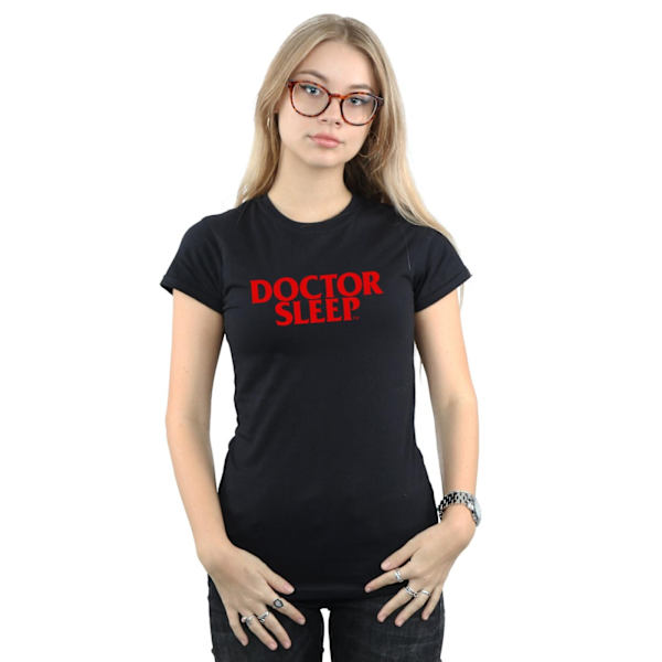 Doctor Sleep Dam/Kvinnor Text Logo Bomull T-Shirt XL Svart Black XL