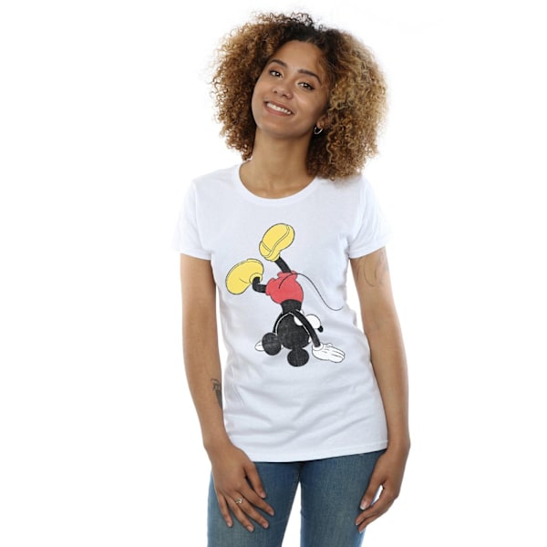 Disney Dam/Kvinnor Mickey Mouse Upp och Ner Bomull T-shirt XL White XL