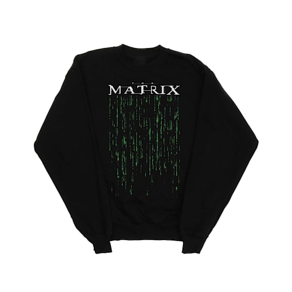 The Matrix Dam/Kvinnor Grön Kod Sweatshirt L Svart Black L