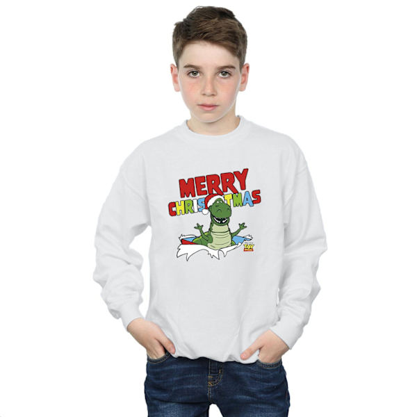 Disney Boys Toy Story Rex Jul Burst Sweatshirt 12-13 År White 12-13 Years