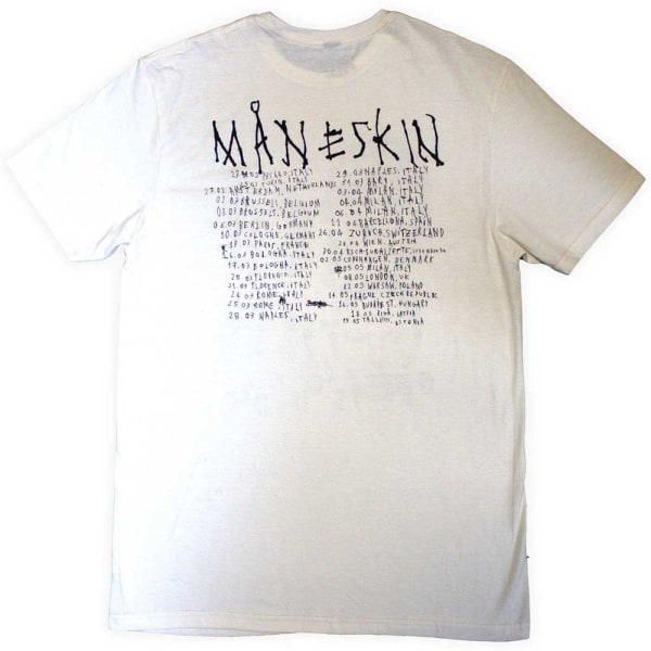 Maneskin Unisex Adult Loud Kids European Tour 23 T-shirt XL Nat Natural XL