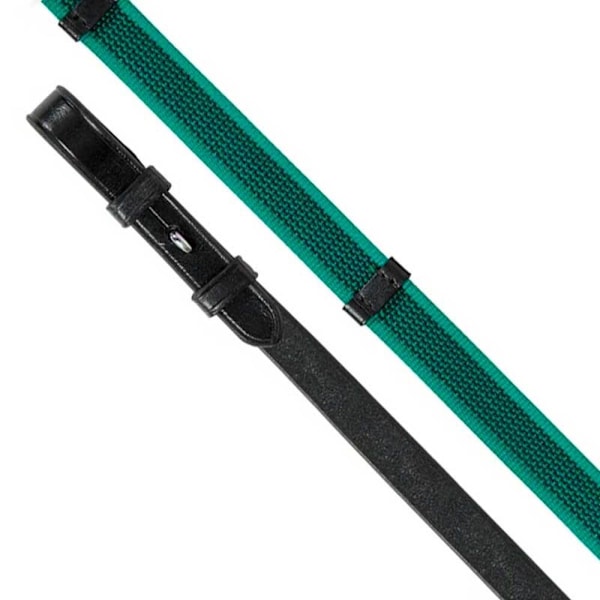 Aviemore Continental Läder Häst Gummitömmar 48in x 0.63in B Black/Green 48in x 0.63in