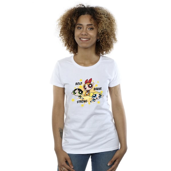 Powerpuffpinglorna Dam/Dam Tjejer Modig Modig Stark Bomull White XXL