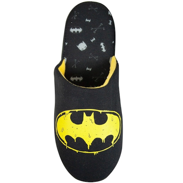 DC Comics Herr Batman Logo Tofflor 8.5 UK Svart/Gul Black/Yellow 8.5 UK