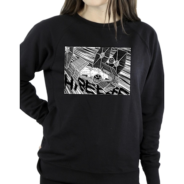 Star Wars Dam/Damer Anime Plane Sweatshirt M Svart Black M