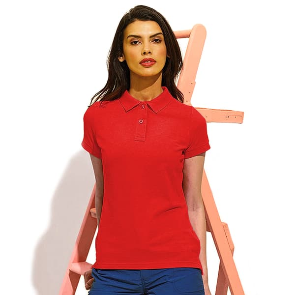 Asquith & Fox Dam/Dam Short Sleeve Performance Blend Polo Cherry Red M