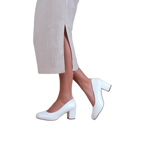 Var kommer det ifrån Dam/Dam Melrose Faux Leather Medium Blo White 8 UK