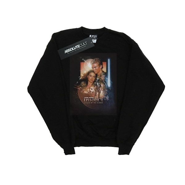 Star Wars Mens Episode II Film Affisch Sweatshirt L Svart Black L