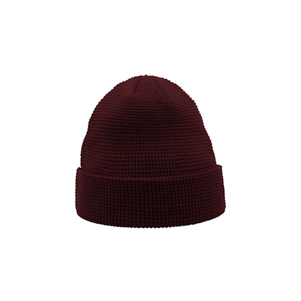 Atlantis Blog Waffle Beanie One Size Burgundy Burgundy One Size