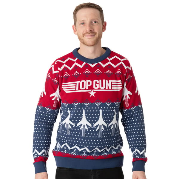 Top Gun Herr Jultröja Stickad S Blå/Röd Blue/Red S