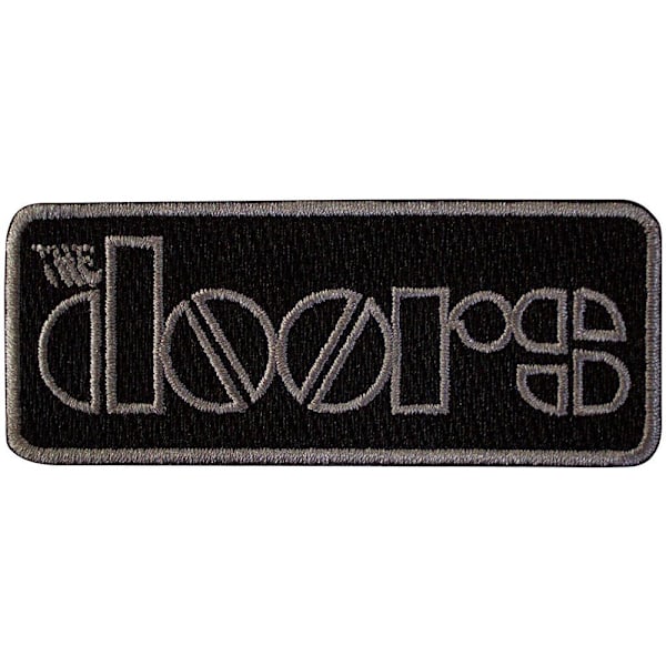 The Doors Logotyp Vävd Kant Stryk På Patch One Size Svart/Grå Black/Grey One Size