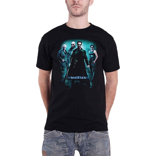Matrix Unisex Vuxen Poster T-shirt L Svart/Blå Black/Blue L
