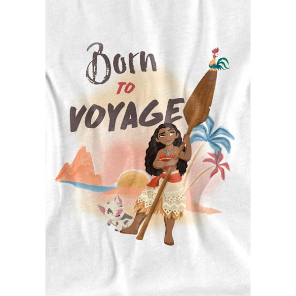 Moana Barn/Kids Born To Voyage T-shirt 12-13 år Vit White 12-13 Years