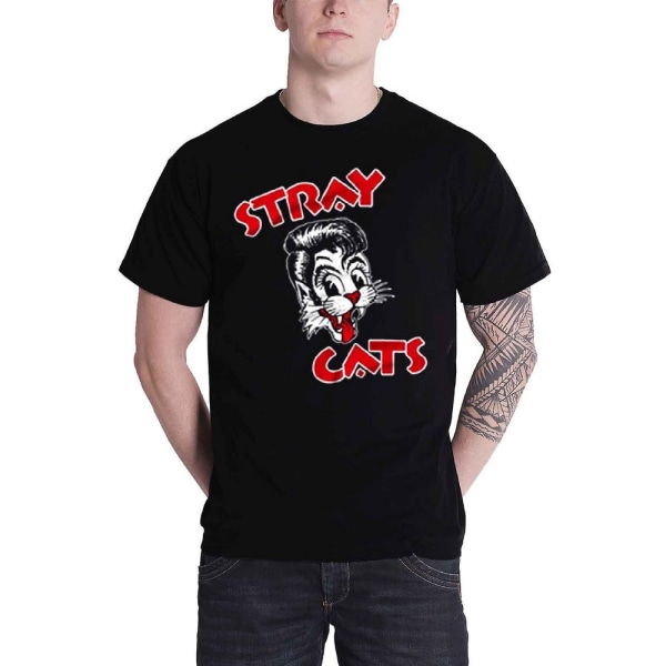 Stray Cats Unisex Adult Logo T-Shirt XXL Svart Black XXL